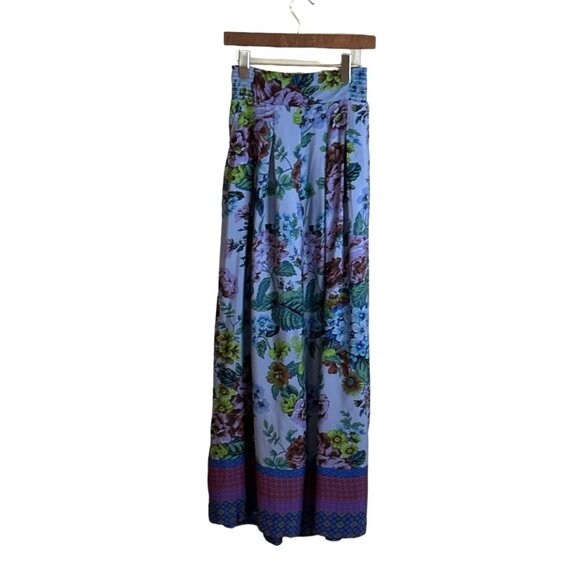 Nwt Perfect For Fall Mauve Anthopologie Floral Wide-Leg Pants - GREAT GIFT !!! - Picture 4 of 9
